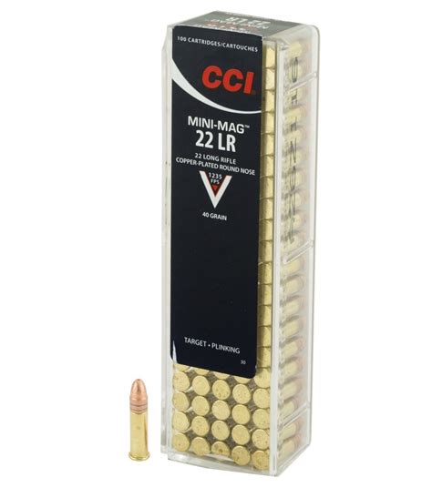 Cci Mini Mag 22 Long Rifle 22lr 40gr Copper Plated Lead Round Nose