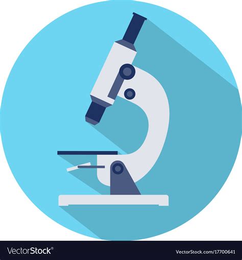 Flat Design Of Microscope Icon Royalty Free Vector Image