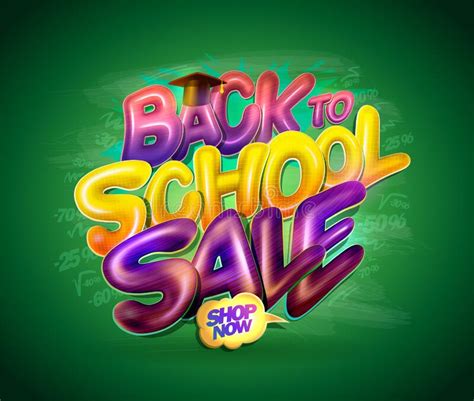 Back To School Sale Web Banner Or Flyer Vector Design Template Stock