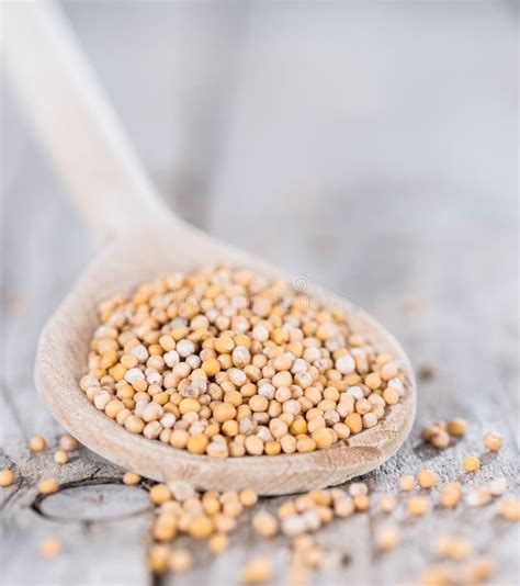 Mustard Seeds On A Cooking Spoon Stock Photo Image Of Appetizing
