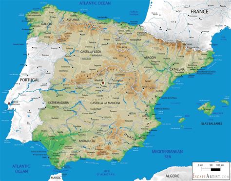 Spain Cities Map