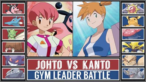 Gym Leader Pokémon Battle Johto Vs Kanto Youtube