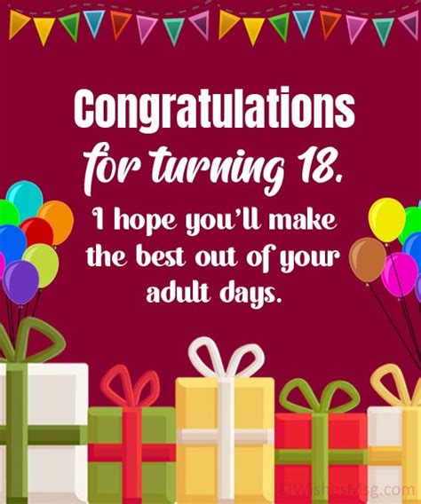 18th Birthday Messages Wishes And Quotes Wishesmsg