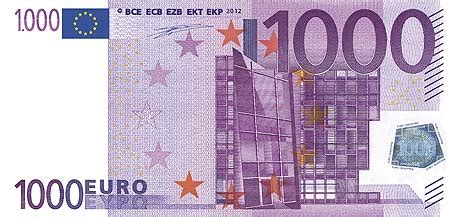 Ich finde den alten besser als den neuen !? neue Euros 1.000 & 10.000 BUNTEBANK einseitig 125% DIN-Lang 210x98 mm