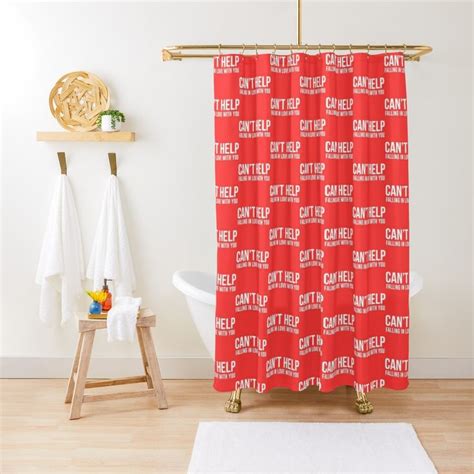 Cant Help Falling In Love With You Shower Curtain By Theartism Redbubble Love