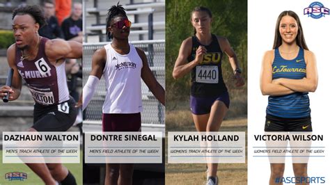 Asc Track And Field Athletes Of The Week 3 Walton Sinegal Holland
