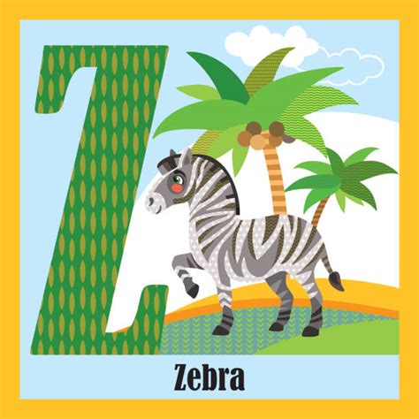 Color Alphabet For Children Letter Z Zebra Illustrations Royalty Free