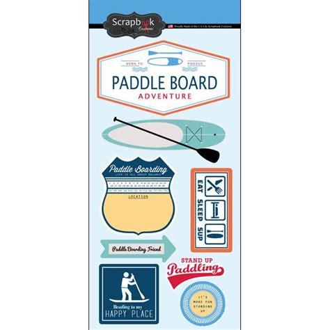 Scrapbook Customs Paddle Board Stickers 646619609670