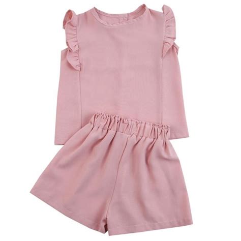 Dfxd 2020 Summer Toddler Girl Clothing Set 2pc Casual Kids Chiffon Suit