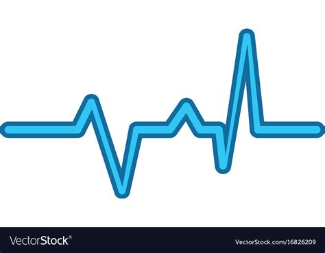 Cardio Lifeline Icon Royalty Free Vector Image