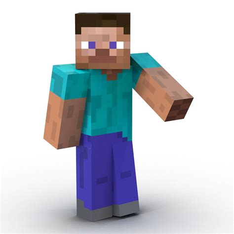 Minecraft Steve 3d Model 29 3ds C4d Fbx Obj Max Ma Free3d