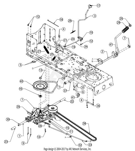 Mtd 13wn77ss231 Lt4200 2017 Parts Diagram For Drive