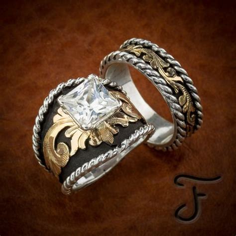 R 42B And R 7B Fanning Jewelry Western Wedding Rings Custom