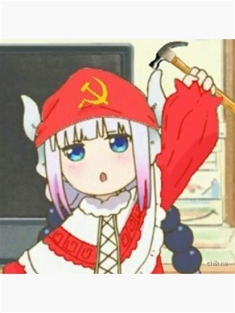 Komrade Kanna Anime Meme Sticker For Sale By Sarascoolstuff Redbubble