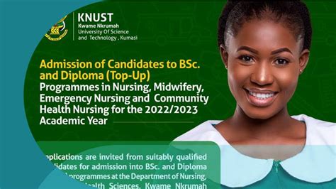 Knust Opens Admission For Bsc And Diploma Top Up Nursing Programmes For The 2022 2023 Academic