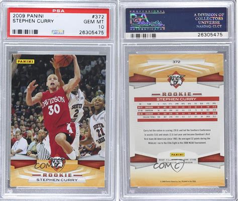 Sure, the warriors icon is already back in. 2009 Panini 372 Stephen Curry PSA 10 Davidson Wildcats RC Rookie Basketball Card | eBay