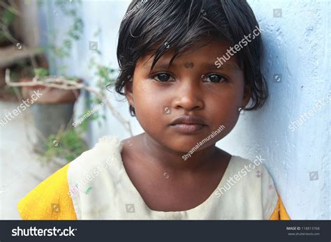 Portrait Indian Village Poor Girl Stock Photo 118813768 Shutterstock