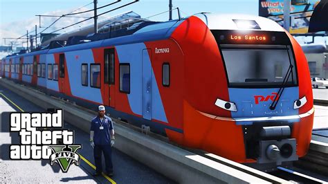 Gta 5 Train Simulator Mod Driving Lastochka Train Mod Youtube