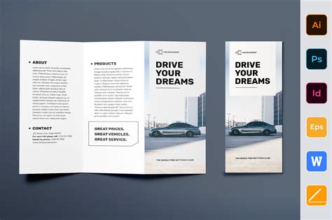 Car Dealership Brochure Trifold Brochure Templates Creative Market