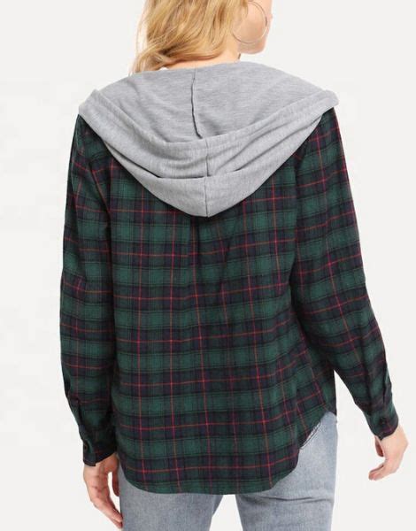 Supplier Of Wholesale Womens Multi Color Hooded Flannel Shirt In Usa