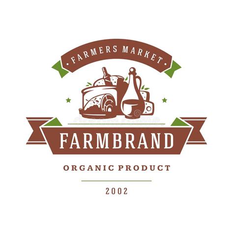 Farmers Market Logo Template Vector Illustration Stock Vector