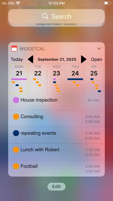 Widgetcal Calendar Widget Iphone App