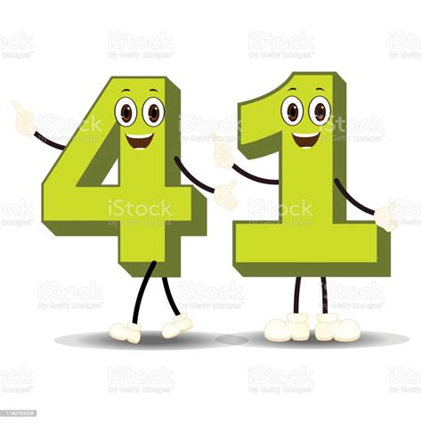 Number41character Vector Image Stock Illustration Download Image Now