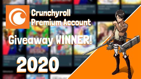 Crunchyroll Premium Account Giveaway Winner Youtube