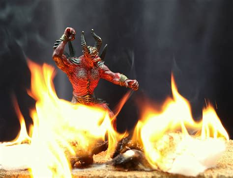 Free Download Hd Wallpaper Devil Fire Flames Hell Figurine