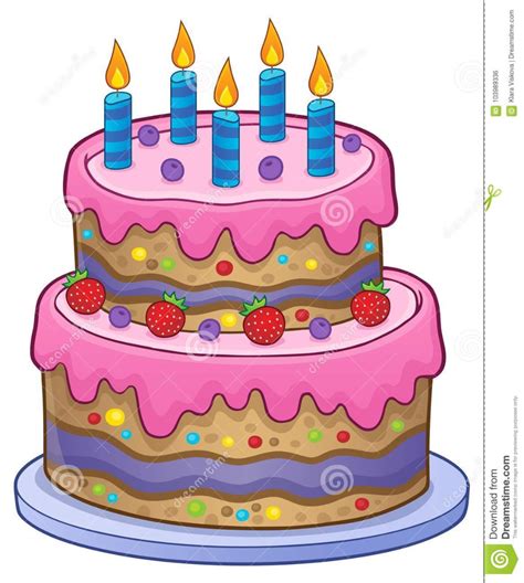 Cake and birthday cake coloring pages. Gateau Anniversaire 5 Bougies