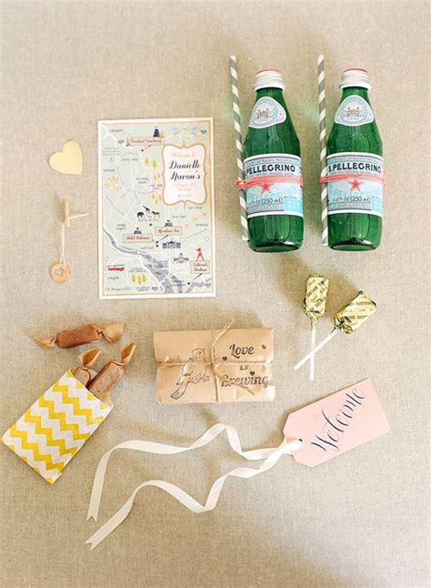 Gift basket ideas for wedding guests. Wedding Welcome Bags Your Guests Will Love | weddingsonline.ae