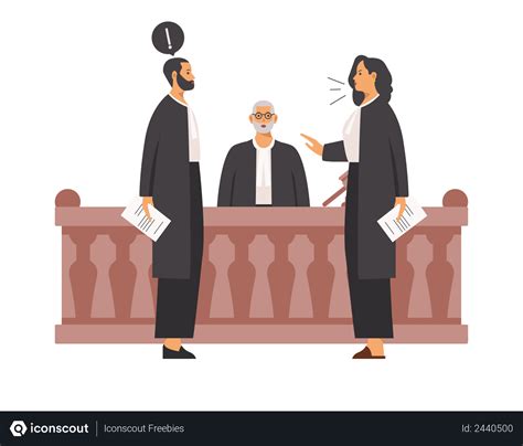 Best Free Lawyers Arguing With Each Other Illustration Download In Png