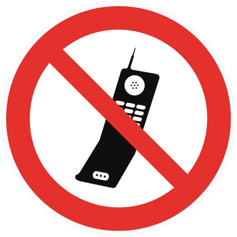 No Cell Phones Sign Sticker