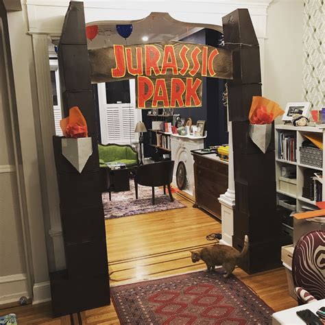 Diy Jurassic Park Gate In Preparation For A Five Year Olds Dinosaur