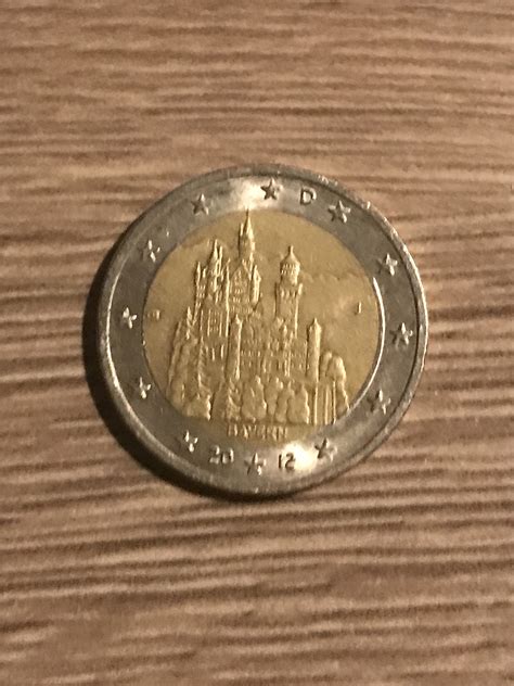Germany 2 Euro Coin 2012 Bavaria Neuschwanstein Castle J