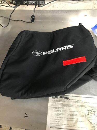 vintage polaris snowmobile saddle bags black canvas zippered pockets storage bag ebay