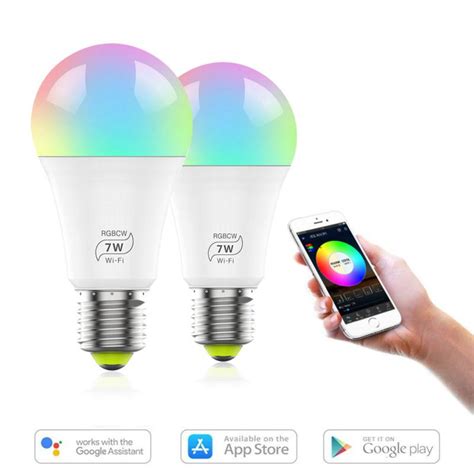 Buy Wifi Smart Light Bulb Dimmable Multicolor Wake Up Lights No Hub