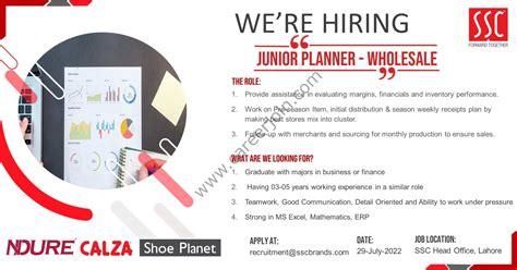 Service Sales Corporation Pvt Ltd SSC Jobs Junior Planner - Wholesale