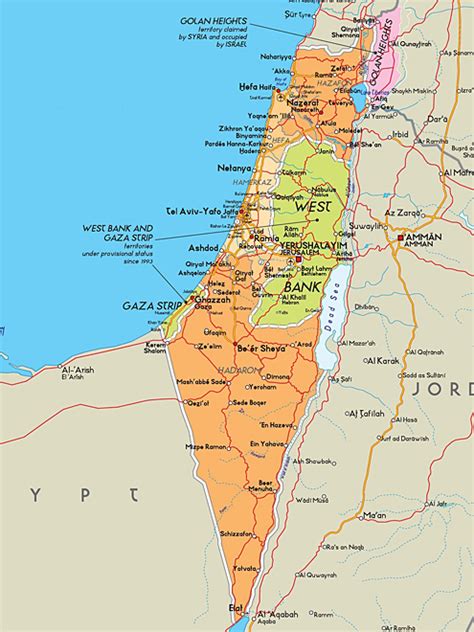 Stosujemy wiele mechanizmów ułatwiających posługiwanie się mapach: Izrael a Palestina - on-line průvodce | CK Mundo
