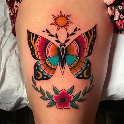 95 Top Grade Butterfly Thigh Tattoos For Women