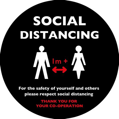 Social Distancing 1 Metre Plus Anti Slip Floor Stickers
