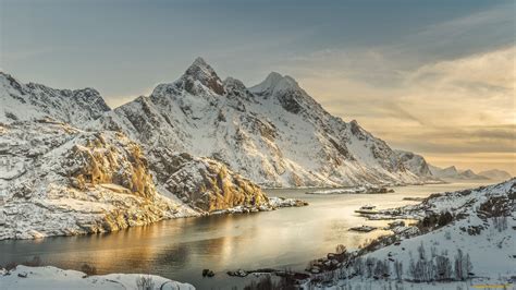 Скачать обои природа реки озера море норвегия лофотенские острова