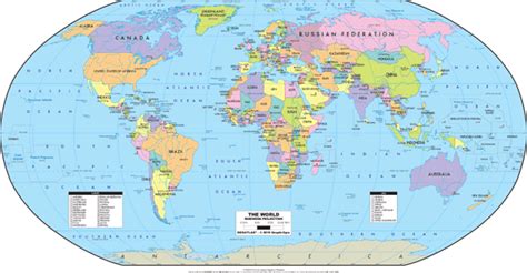 Like the robinson projection, it is a compromise projection, not having any special attributes other than a pleasing, low distortion appearance. World Political Wall Map - Robinson Projection by GraphiOgre