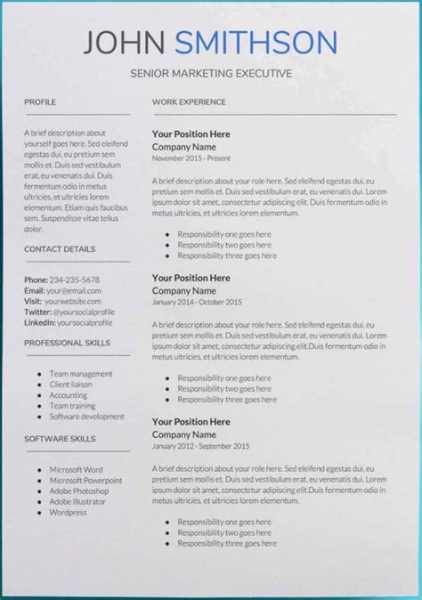 This modern ms word resume template includes graphical elements that make it stand out from the rest and don't distract the reader from the document's content. 023 Template Ideas Free Resume Templates Word Doc in ...