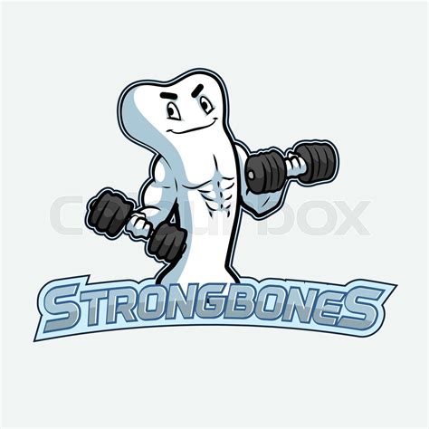 Strong Bones Logo Illustration Design Stock Vector Colourbox