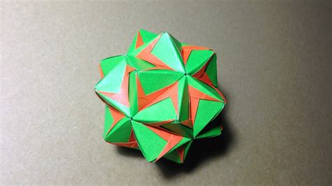 Modular Origami Sonobe 30units Kusudama Spike Ball Youtube
