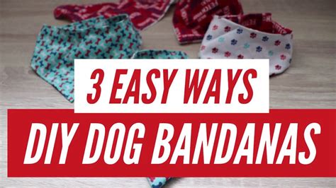 Diy Reversible Dog Bandana 3 Easy Ways Youtube Dog Bandana Dog