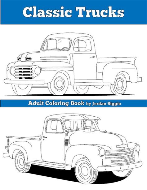 classic trucks adult coloring book colouring
