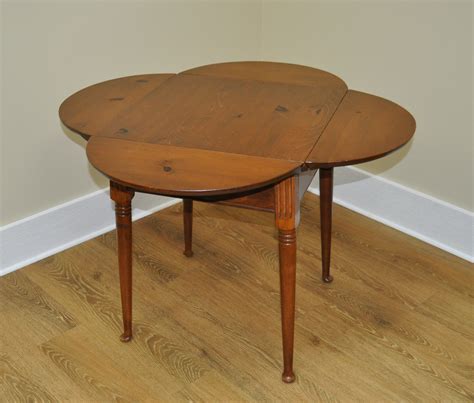 Small Antique Drop Leaf Wooden Table With Four 4 Leaves River