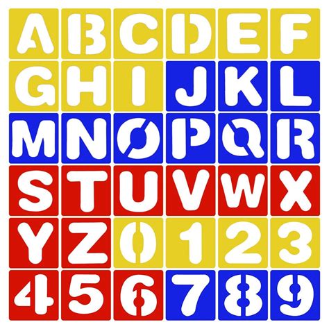 26pcs Letters Alphabet Stencil10pcs Number Plastic